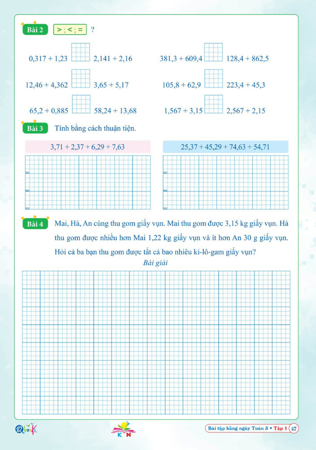 Bo
						
										
										Bai Tap Hang Ngay Toan 5 - Tap 1 (Ket Noi)