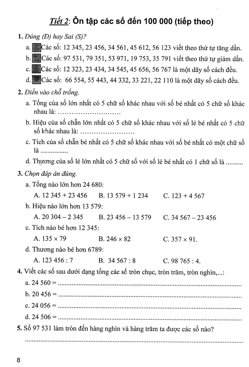bộ bài tập hay và khó toán 4 - tập 1 (dùng chung cho các bộ sgk hiện hành)