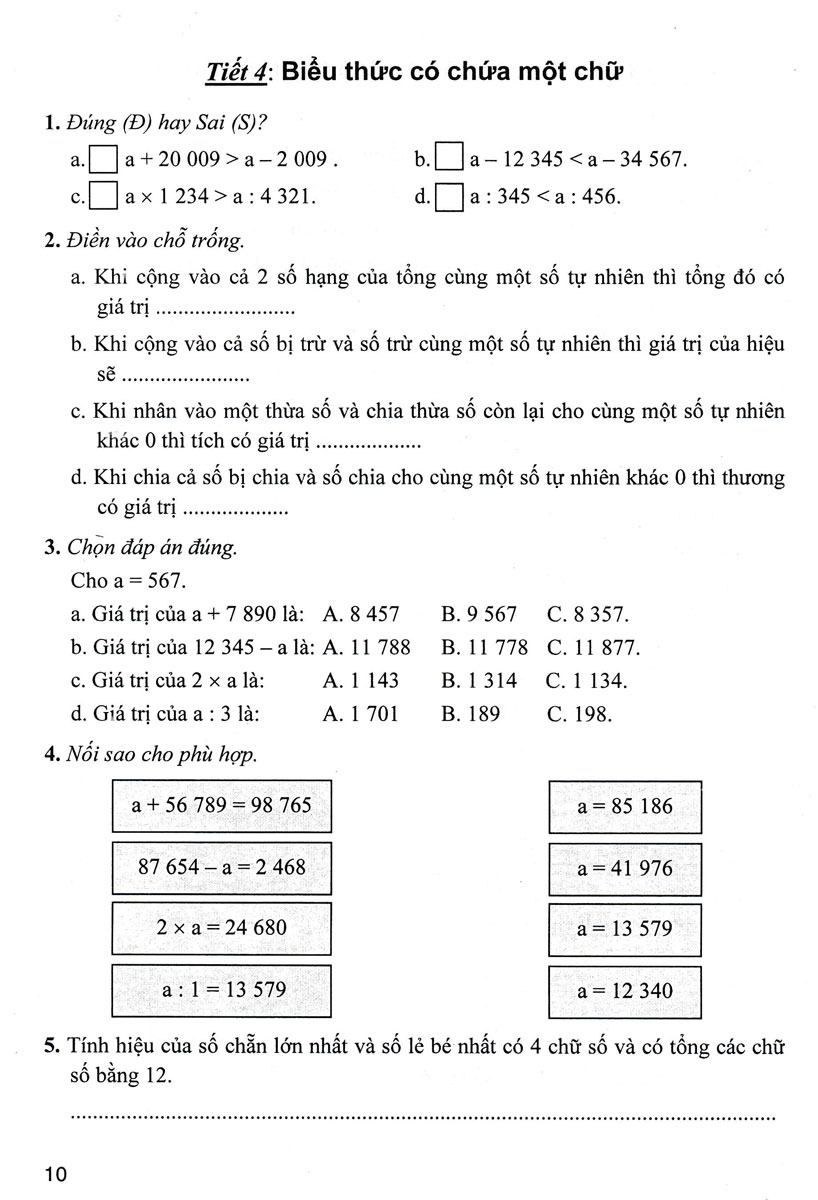 bộ bài tập hay và khó toán 4 - tập 1 (dùng chung cho các bộ sgk hiện hành)