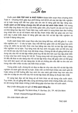 bộ bài tập hay và khó toán 4 - tập 2 (dùng chung cho các bộ sgk hiện hành)