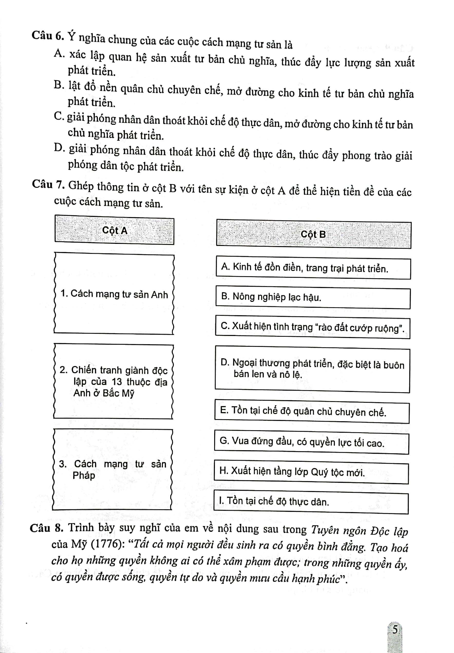 bộ bài tập lịch sử 11 (cánh diều) (chuẩn)