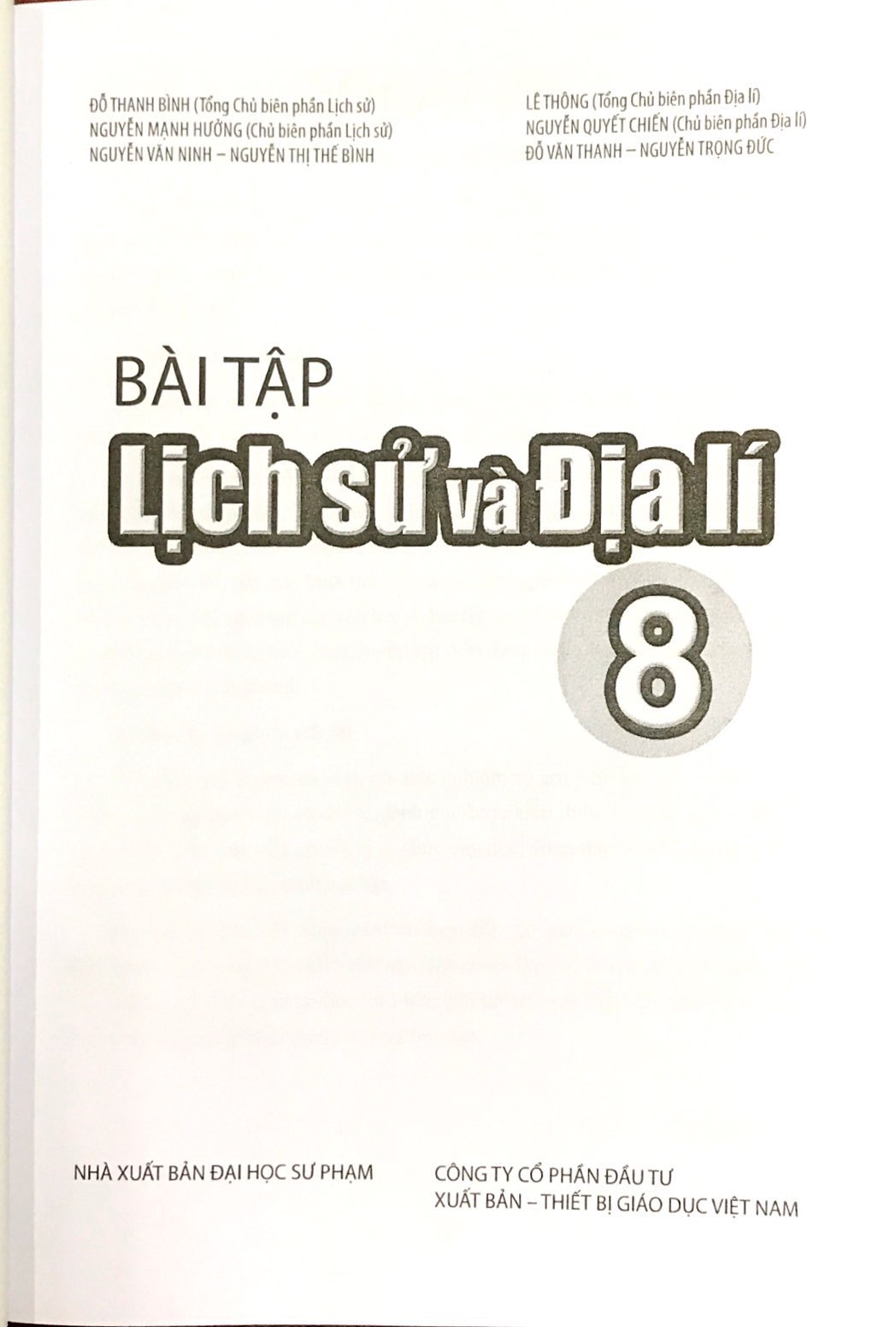 bộ bài tập lịch sử và địa lí 8 (cánh diều) (chuẩn)