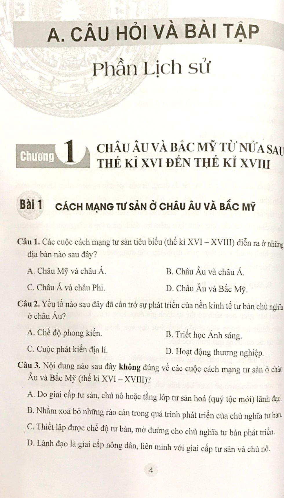 bộ bài tập lịch sử và địa lí 8 (cánh diều) (chuẩn)