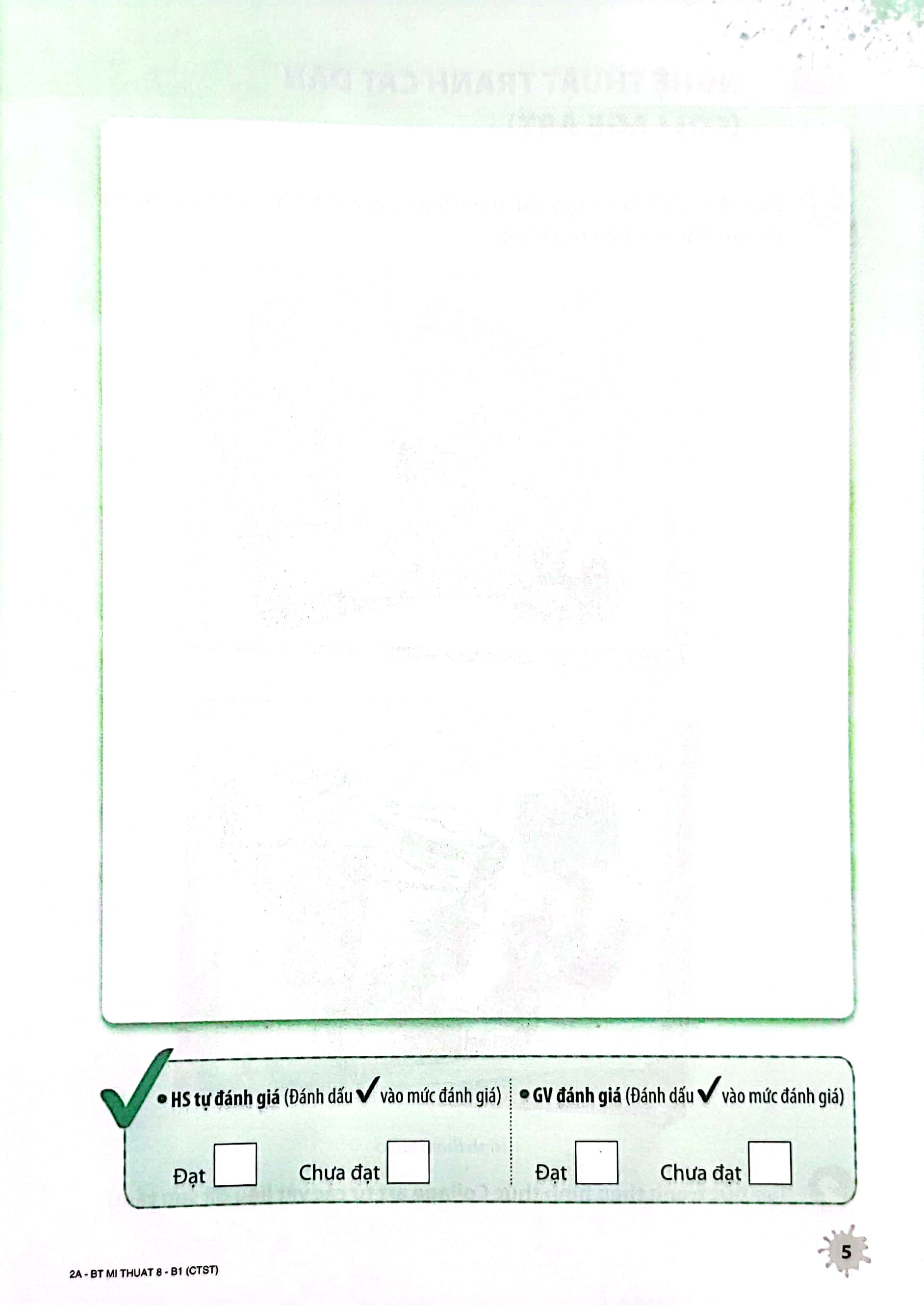 bộ bài tập mĩ thuật 8 - bản 1 (chân trời) (chuẩn)