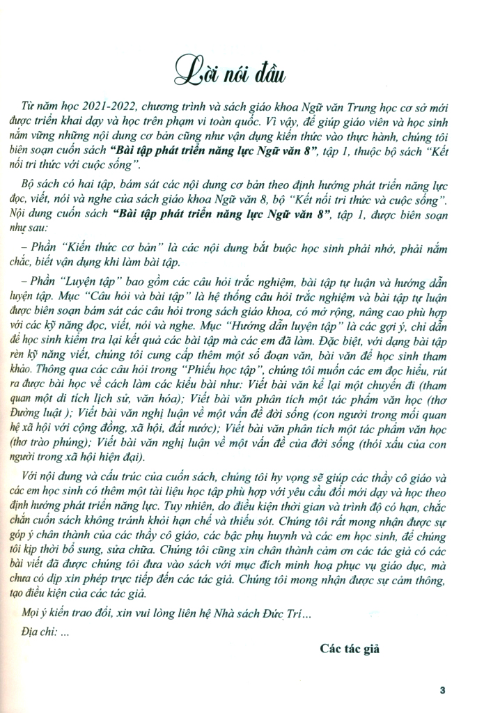 Bo
						
										
										Bai Tap Phat Trien Nang Luc Ngu Van 8 - Tap 1 (Ket Noi)