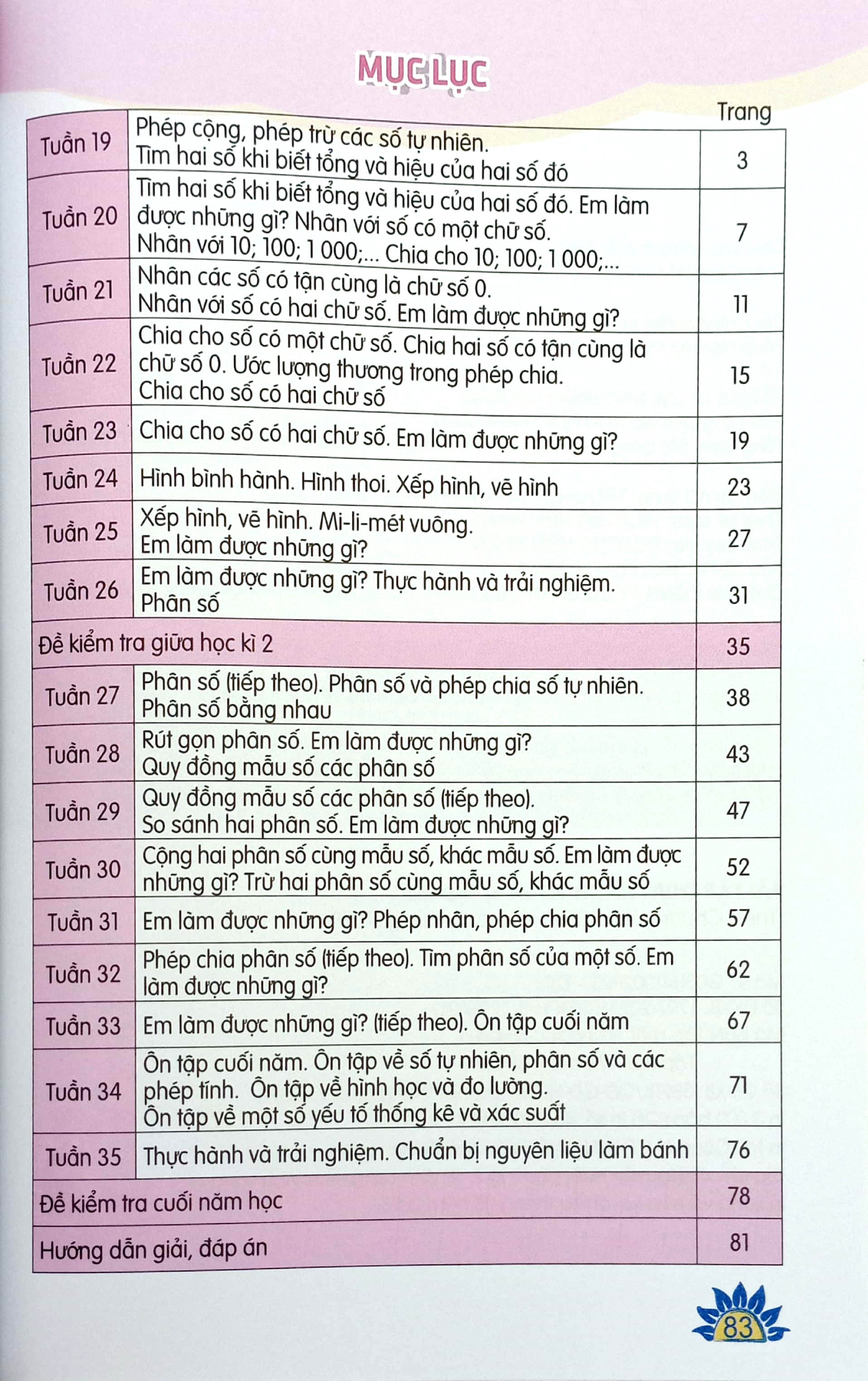 bộ bài tập thực hành toán 4 - tập 2 (theo chương trình giáo dục phổ thông 2018)