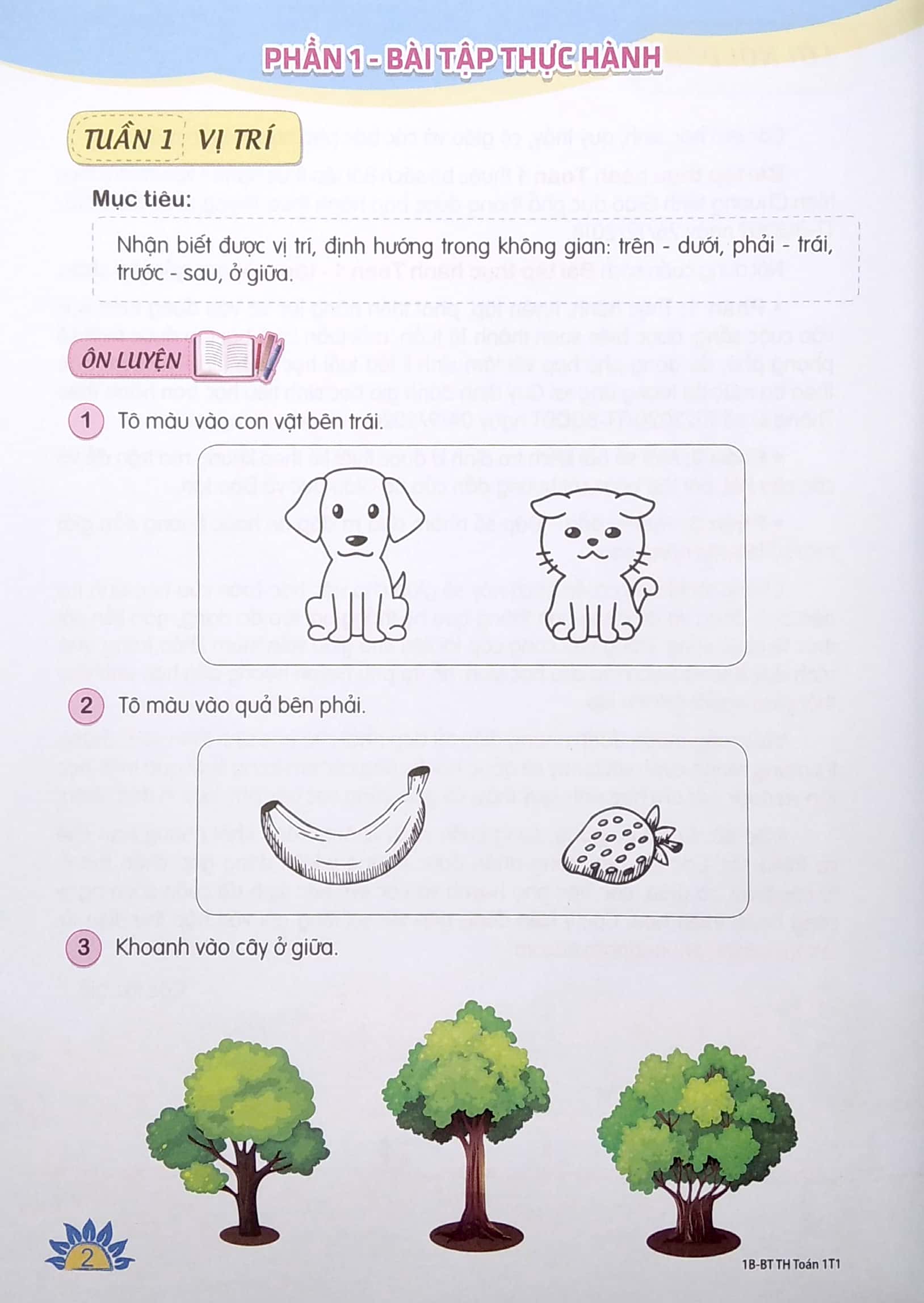 bộ bài tập thực hành toán lớp 1 - tập 1 (theo chương trình giáo dục phổ thông 2018)