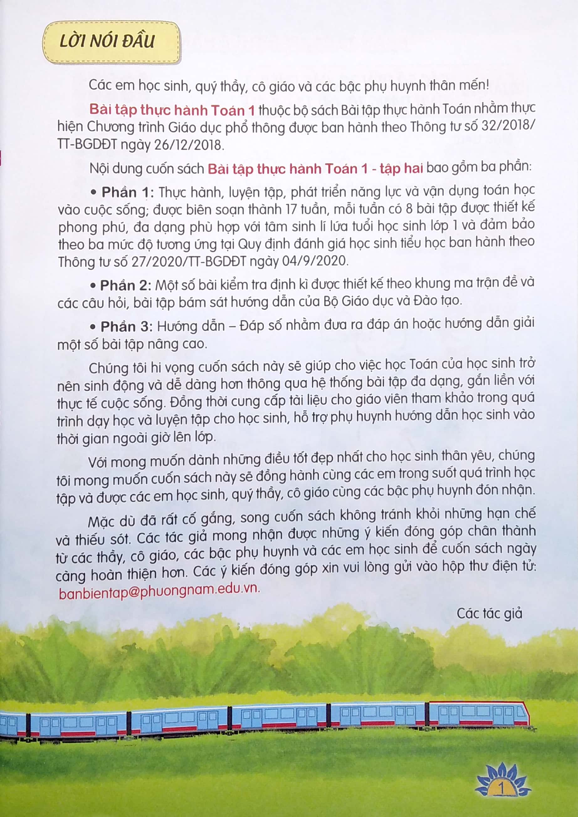 bộ bài tập thực hành toán lớp 1 - tập 2 (theo chương trình giáo dục phổ thông 2018)