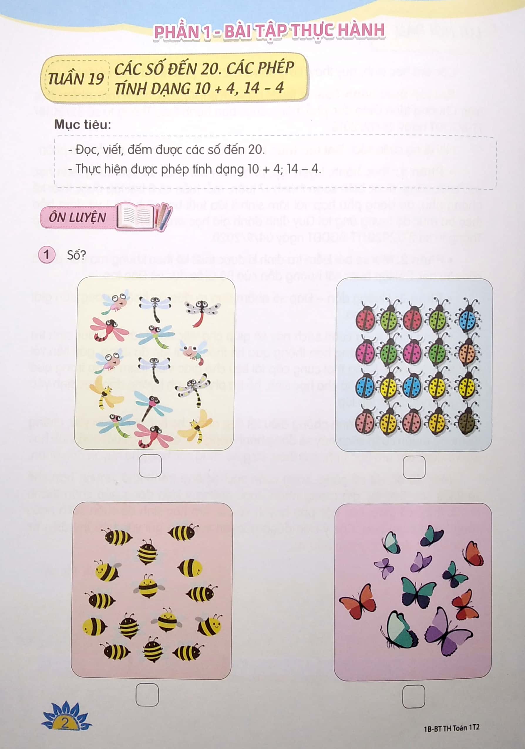 bộ bài tập thực hành toán lớp 1 - tập 2 (theo chương trình giáo dục phổ thông 2018)