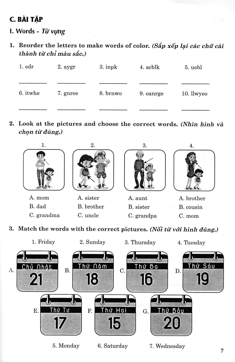 bộ bài tập tiếng anh 4 (biên soạn theo bộ sách family and friends 4 national edition)