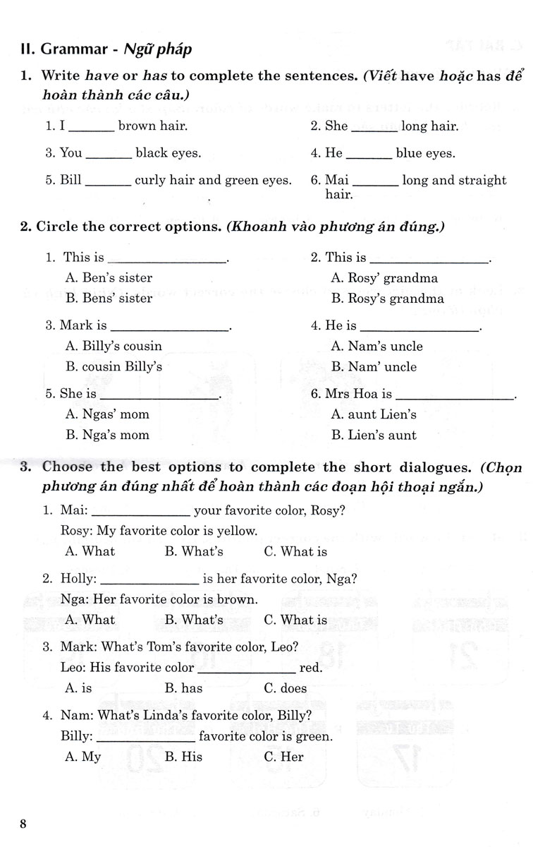 bộ bài tập tiếng anh 4 (biên soạn theo bộ sách family and friends 4 national edition)