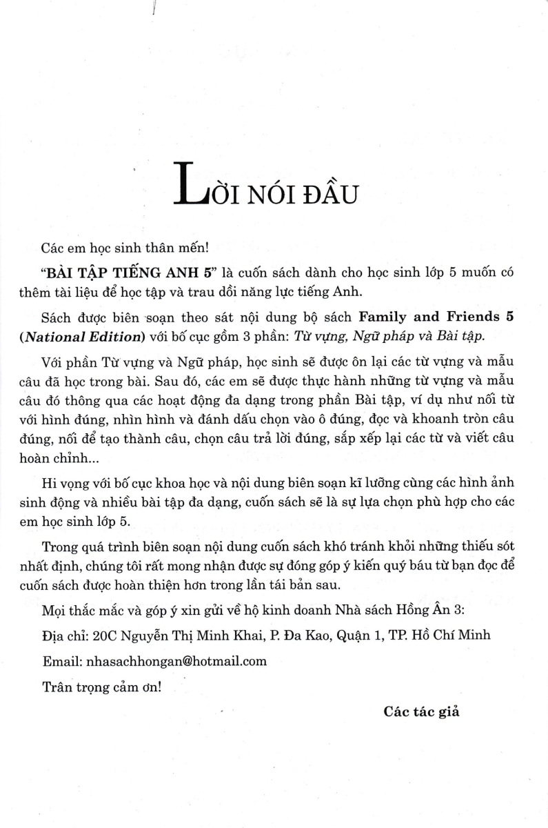 Bộ
						
										
										Bài Tập Tiếng Anh 5 (Family And Friends 5 - National Edition)