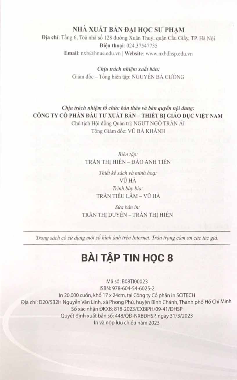 bộ bài tập tin học 8 (cánh diều) (chuẩn)