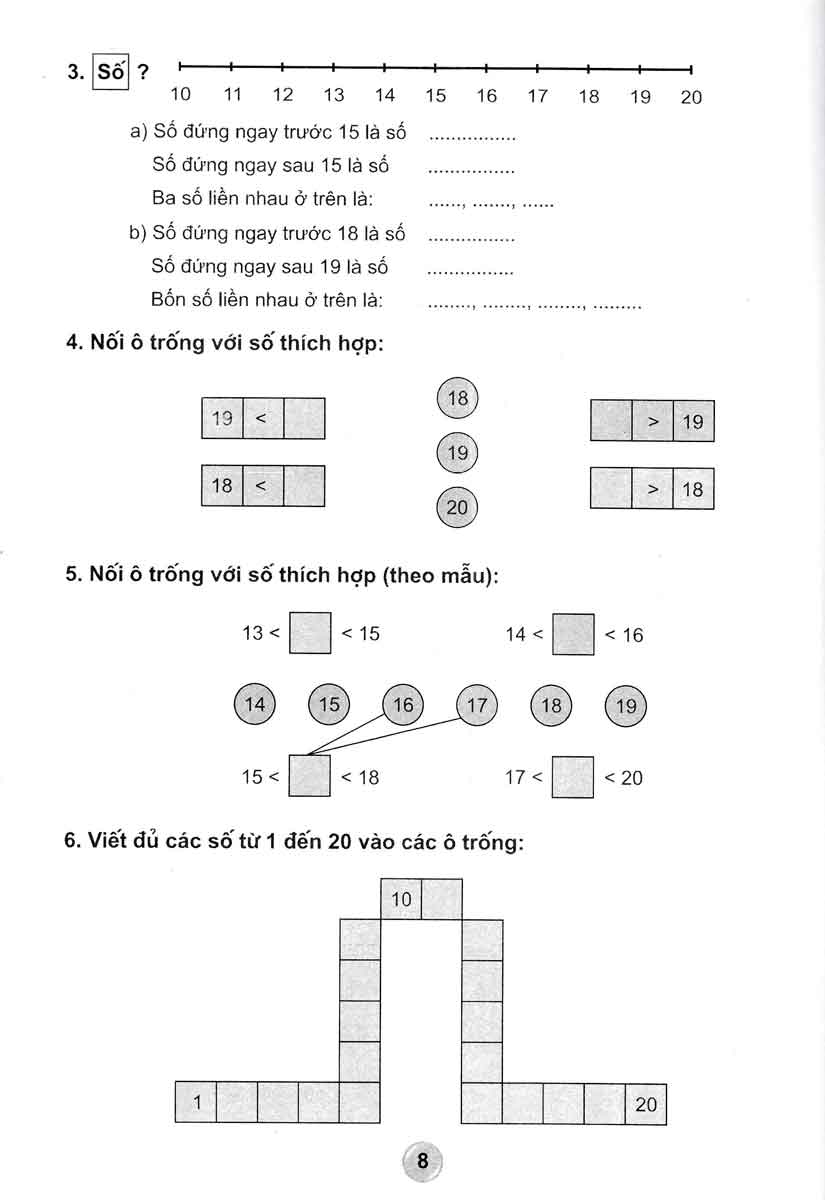 bộ bài tập toán 1 - tập 2 (hai buổi trong ngày) - theo chương trình tiểu học mới