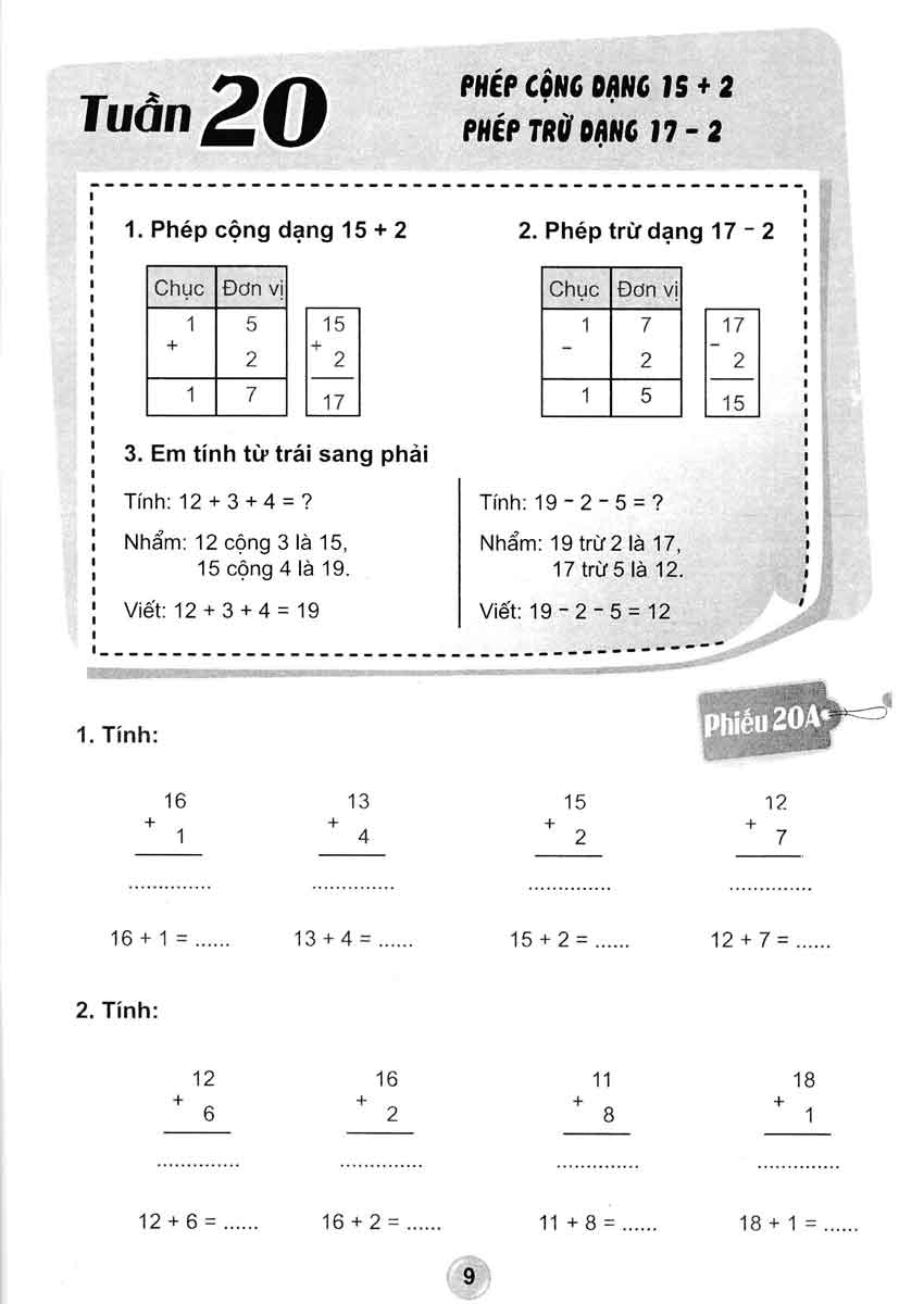 bộ bài tập toán 1 - tập 2 (hai buổi trong ngày) - theo chương trình tiểu học mới