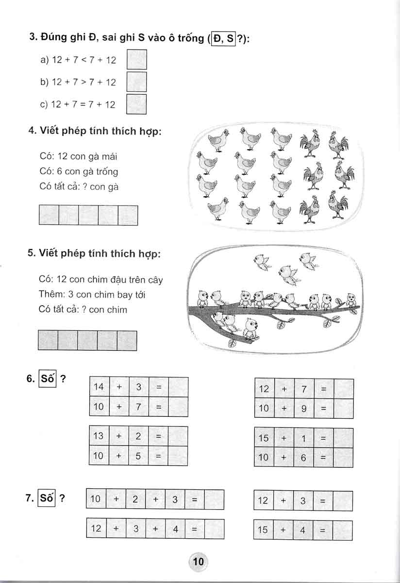 bộ bài tập toán 1 - tập 2 (hai buổi trong ngày) - theo chương trình tiểu học mới