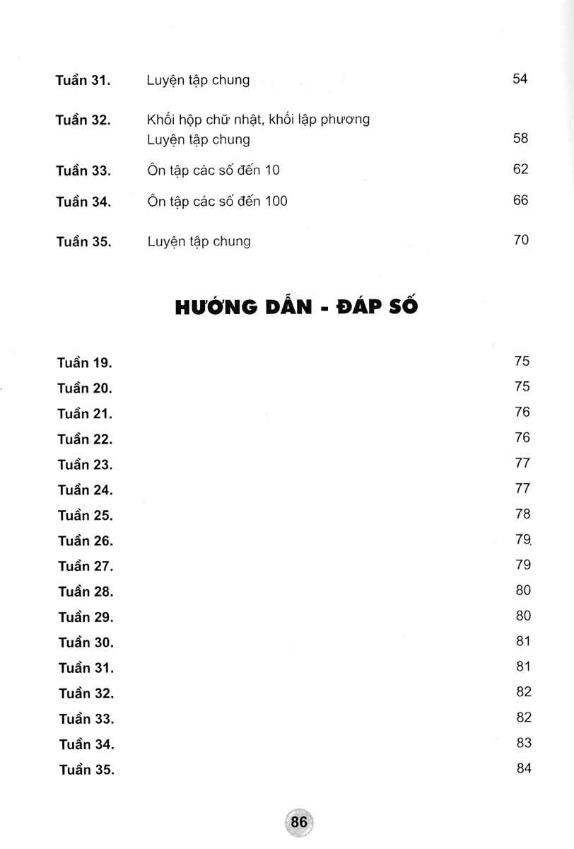 bộ bài tập toán 1 - tập 2 (hai buổi trong ngày) - theo chương trình tiểu học mới
