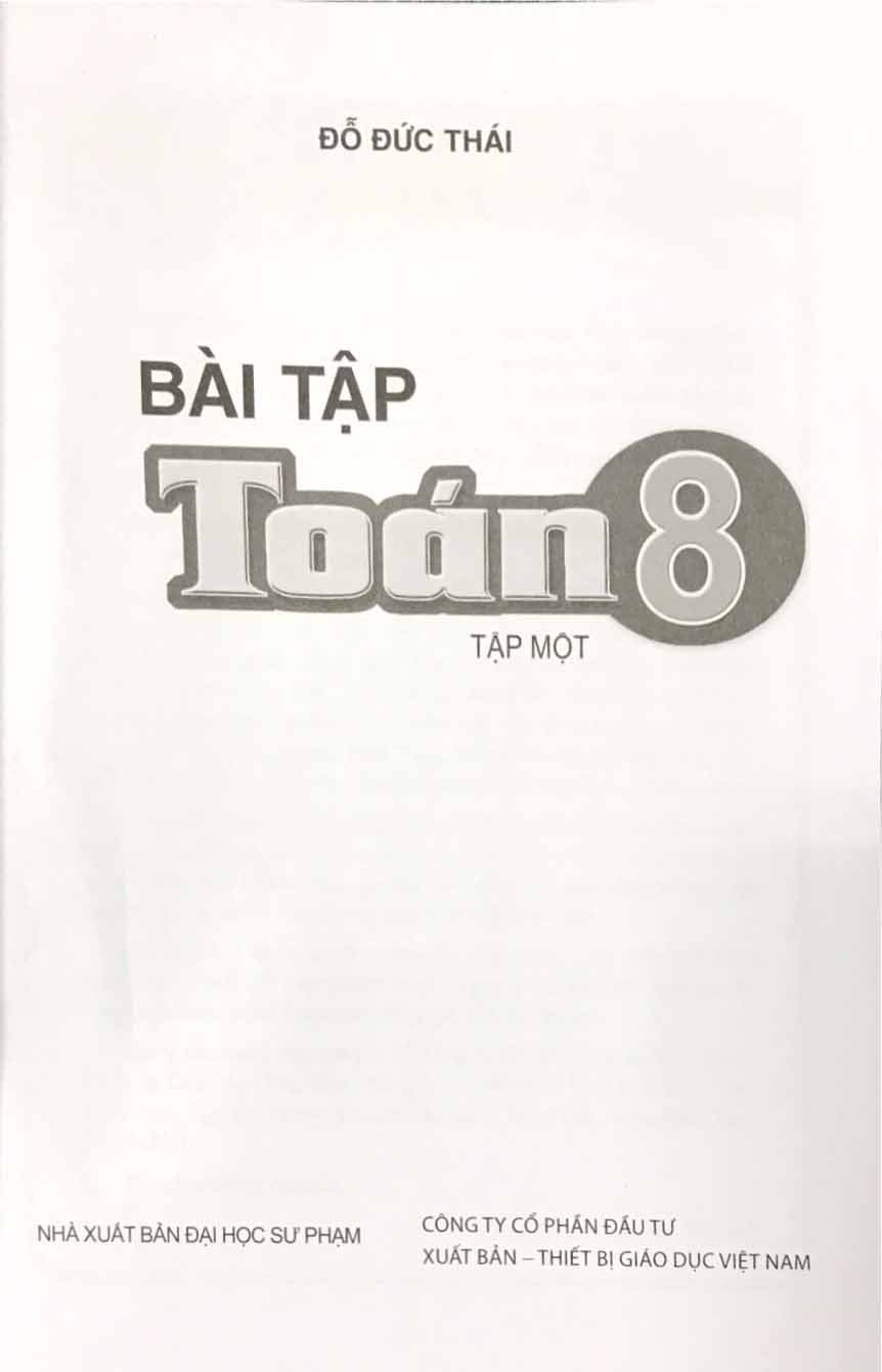 bộ bài tập toán 8 - tập 1 (cánh diều) (chuẩn)