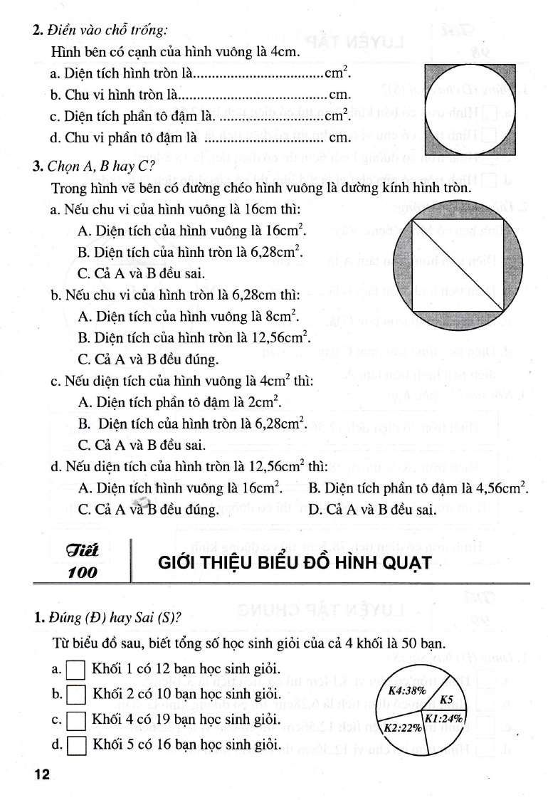 bộ bài tập trắc nghiệm hay và khó toán 5 - tập 2