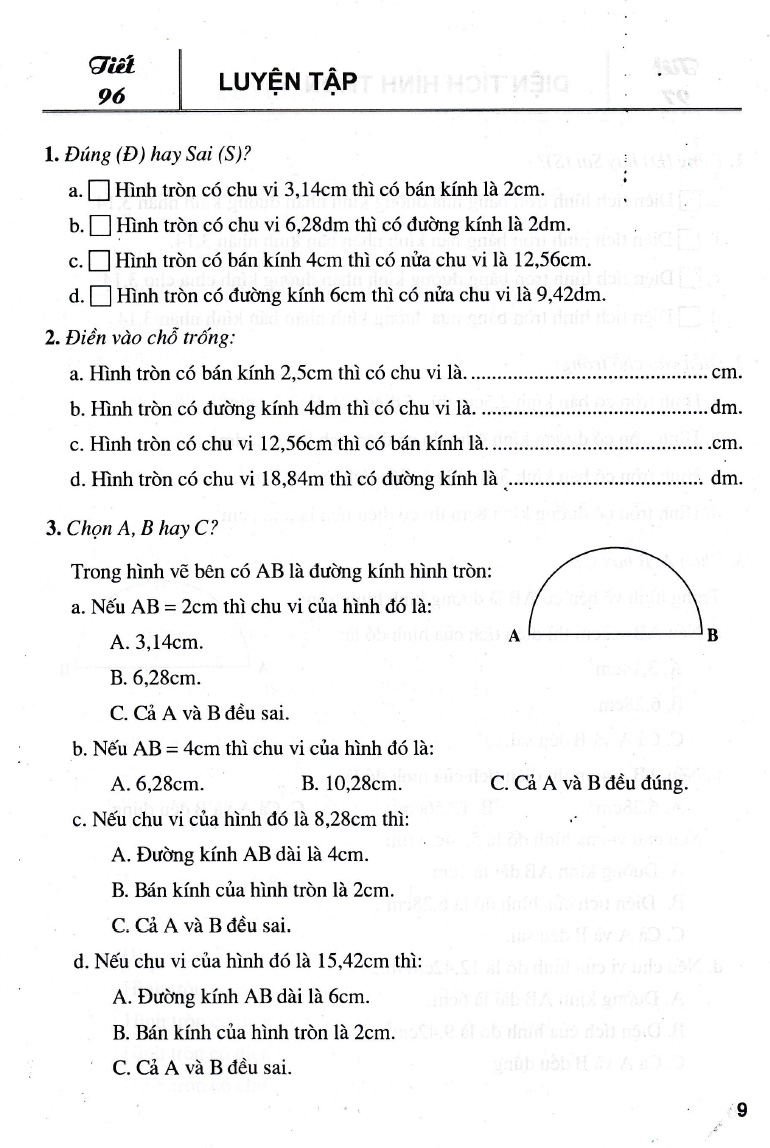 bộ bài tập trắc nghiệm hay và khó toán 5 - tập 2