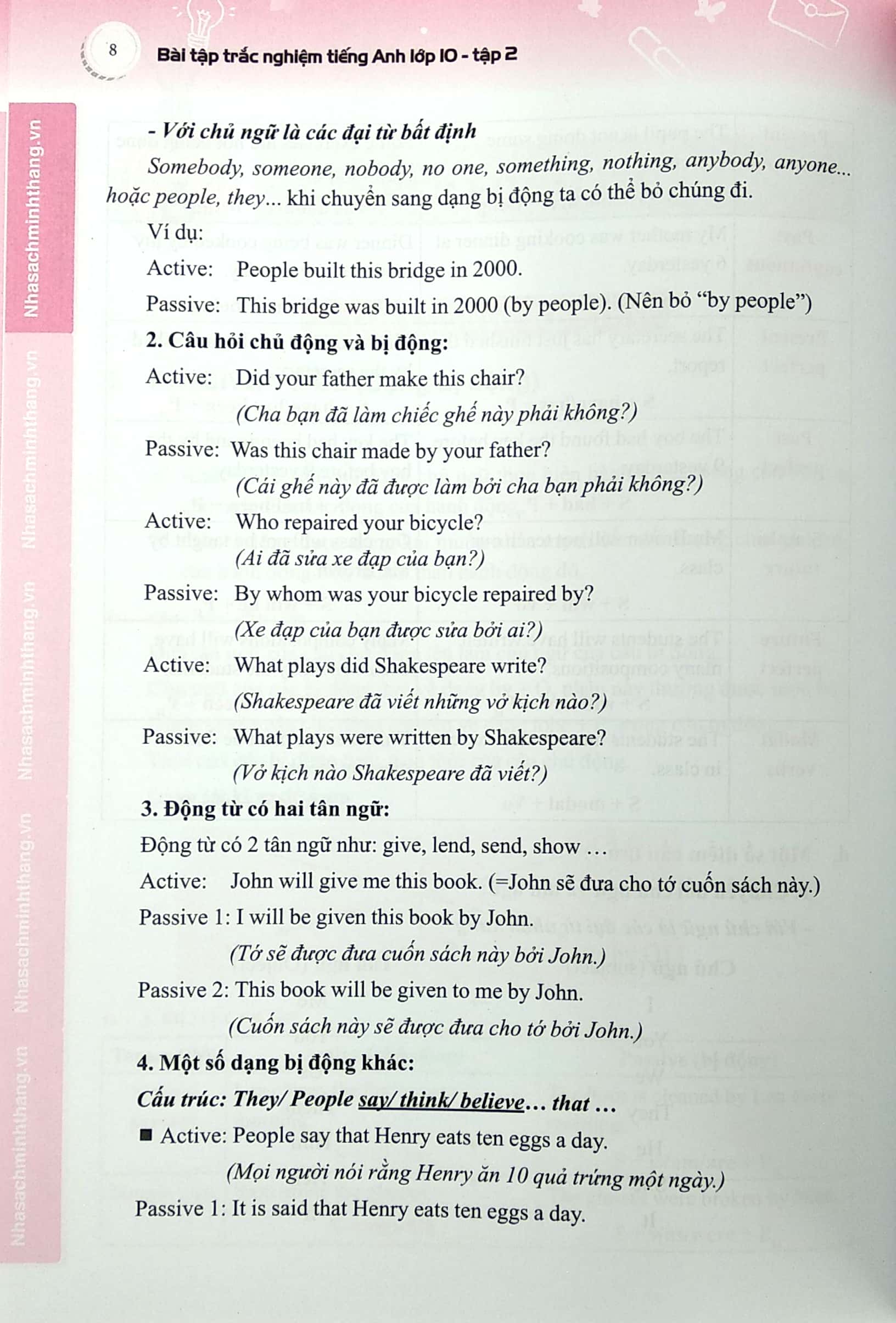 bộ bài tập trắc nghiệm tiếng anh lớp 10 tập 2 - có đáp án