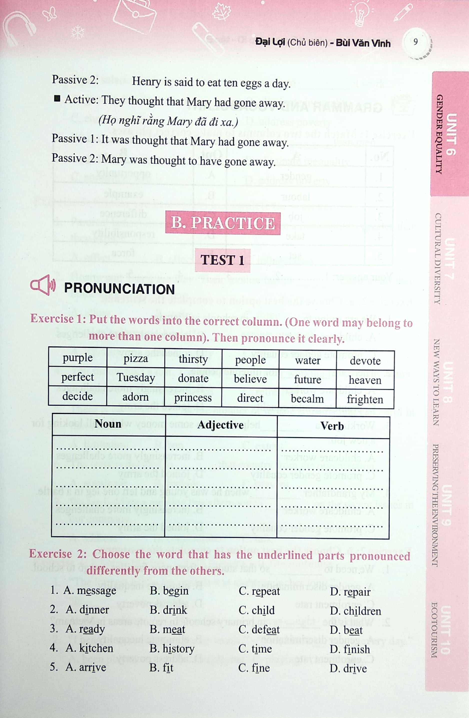bộ bài tập trắc nghiệm tiếng anh lớp 10 tập 2 - có đáp án