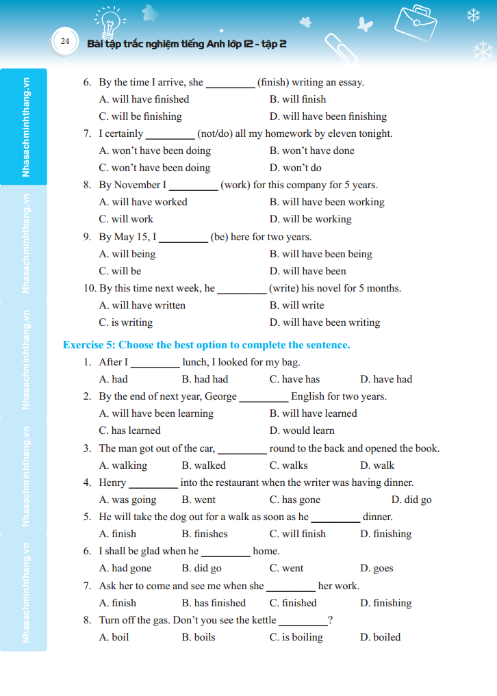 bộ bài tập trắc nghiệm tiếng anh lớp 12 tập 2- có đáp án