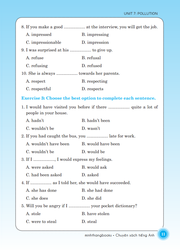 bộ bài tập trắc nghiệm tiếng anh lớp 8 - tập 2 (có đáp án)