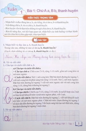 bộ bài tập tuần tiếng việt 1 - tập 1 (bộ sách kết nối tri thức với cuộc sống)