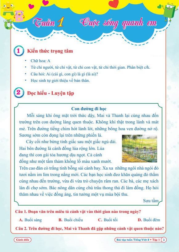 Bo
						
										
										Bai Tap Tuan Tieng Viet 2 - Tap 1 (Bien Soan Theo Chuong Trinh SGK Canh Dieu)