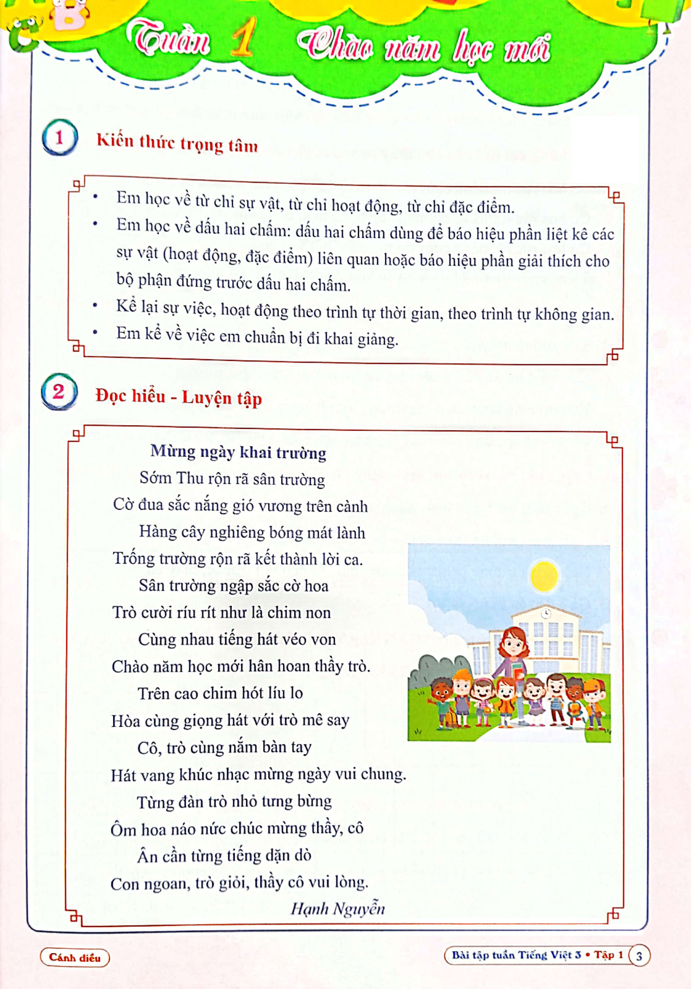 bộ bài tập tuần tiếng việt 3 - tập 1 (cánh diều) (2022)