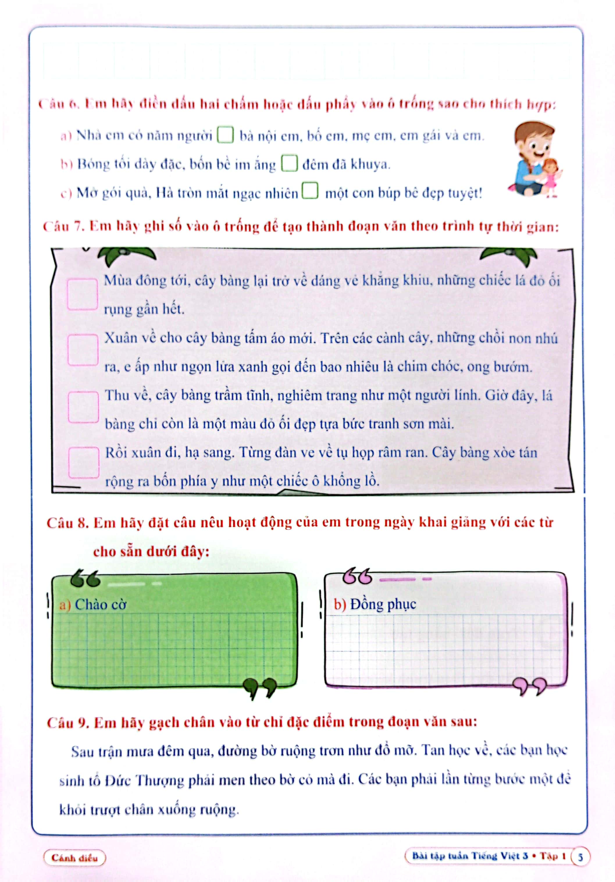 bộ bài tập tuần tiếng việt 3 - tập 1 (cánh diều) (2022)