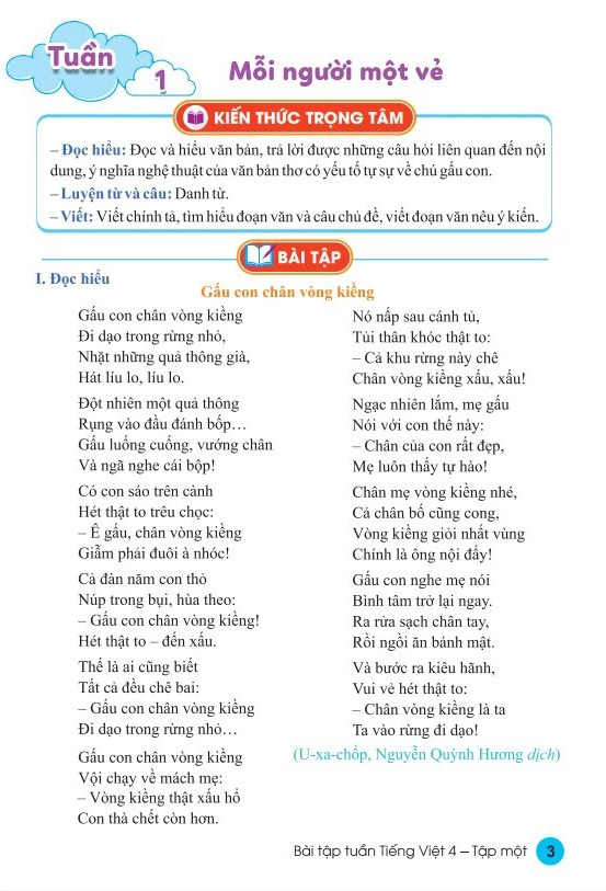 Bo
						
										
										Bai Tap Tuan Tieng Viet 4 - Tap 1 (Ket Noi)