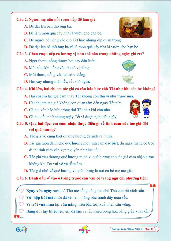 Bo
						
										
										Bai Tap Tuan Tieng Viet 4 - Tap 2 (Ket Noi Tri Thuc Voi Cuoc Song)