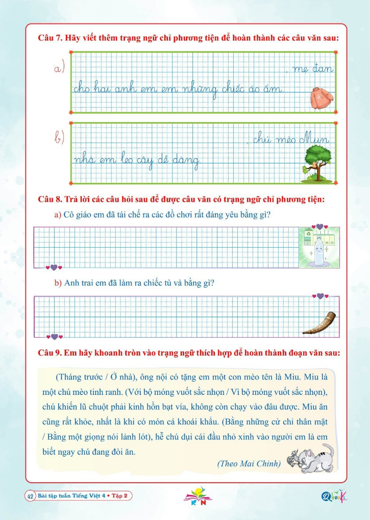 Bo
						
										
										Bai Tap Tuan Tieng Viet 4 - Tap 2 (Ket Noi Tri Thuc Voi Cuoc Song)