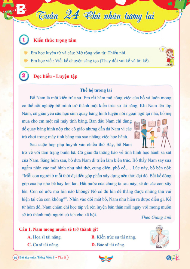 Bo
						
										
										Bai Tap Tuan Tieng Viet 5 - Tap 2 (Canh Dieu)