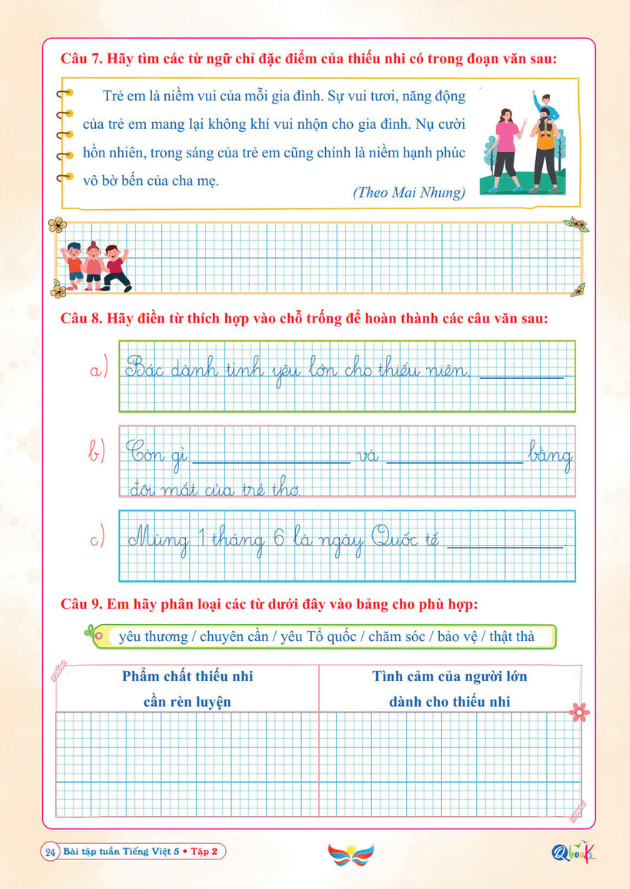 Bo
						
										
										Bai Tap Tuan Tieng Viet 5 - Tap 2 (Canh Dieu)