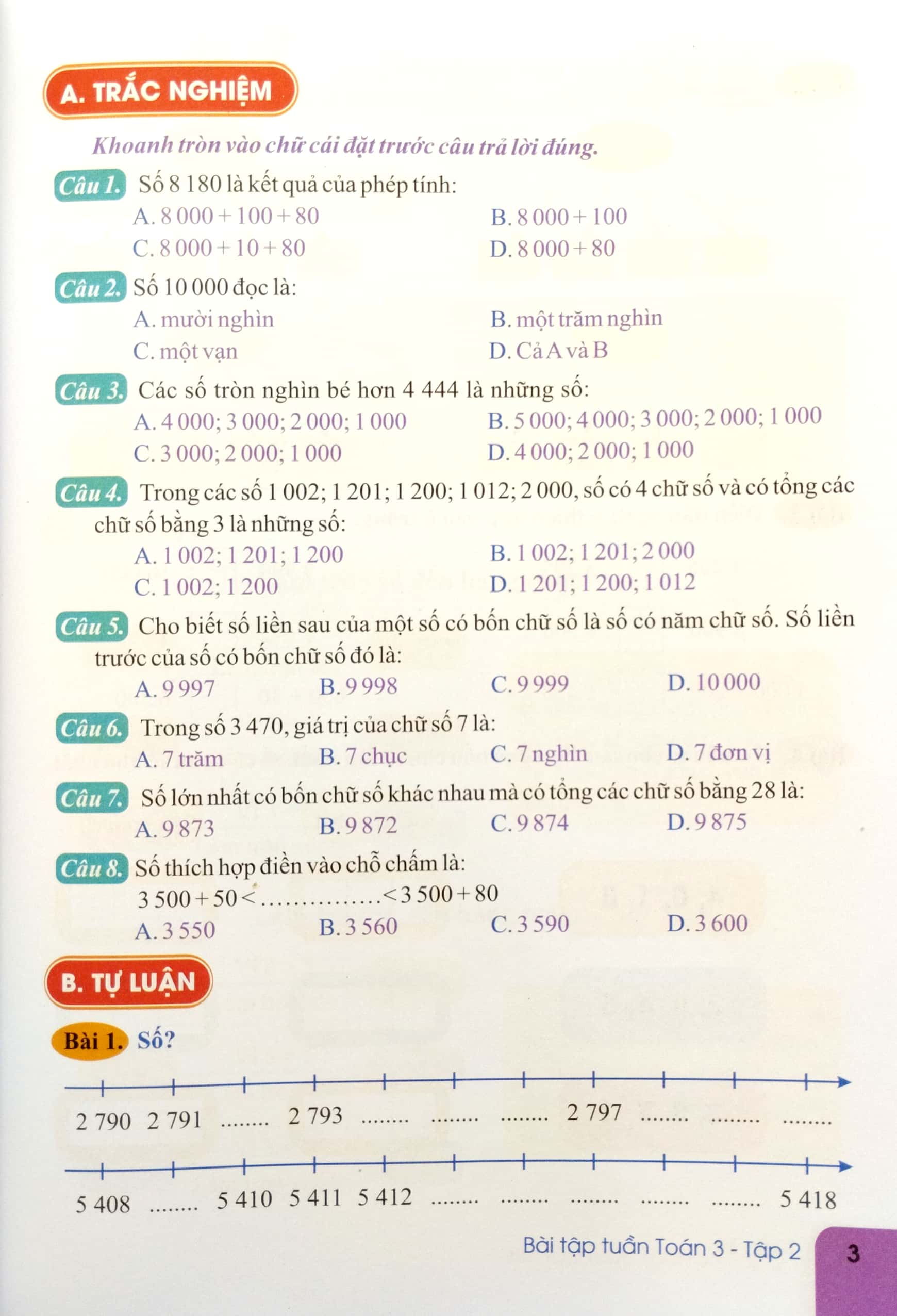 bộ bài tập tuần toán 3 - tập 2 (bộ sách kết nối tri thức với cuộc sống)