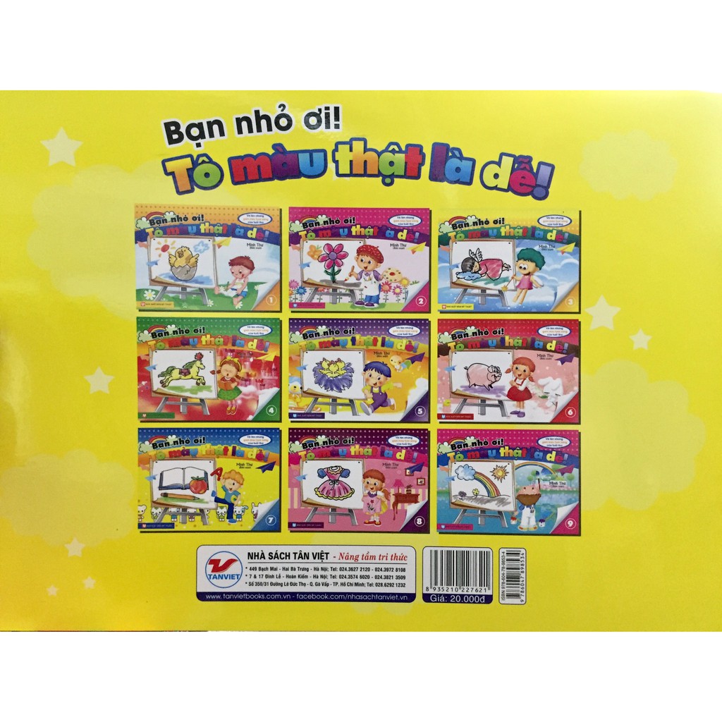 bộ bạn nhỏ ơi, tô màu thật là dễ - tập 1