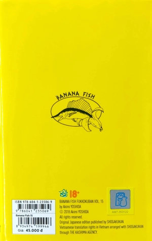 bộ banana fish - tập 15 - tặng kèm postcard giấy