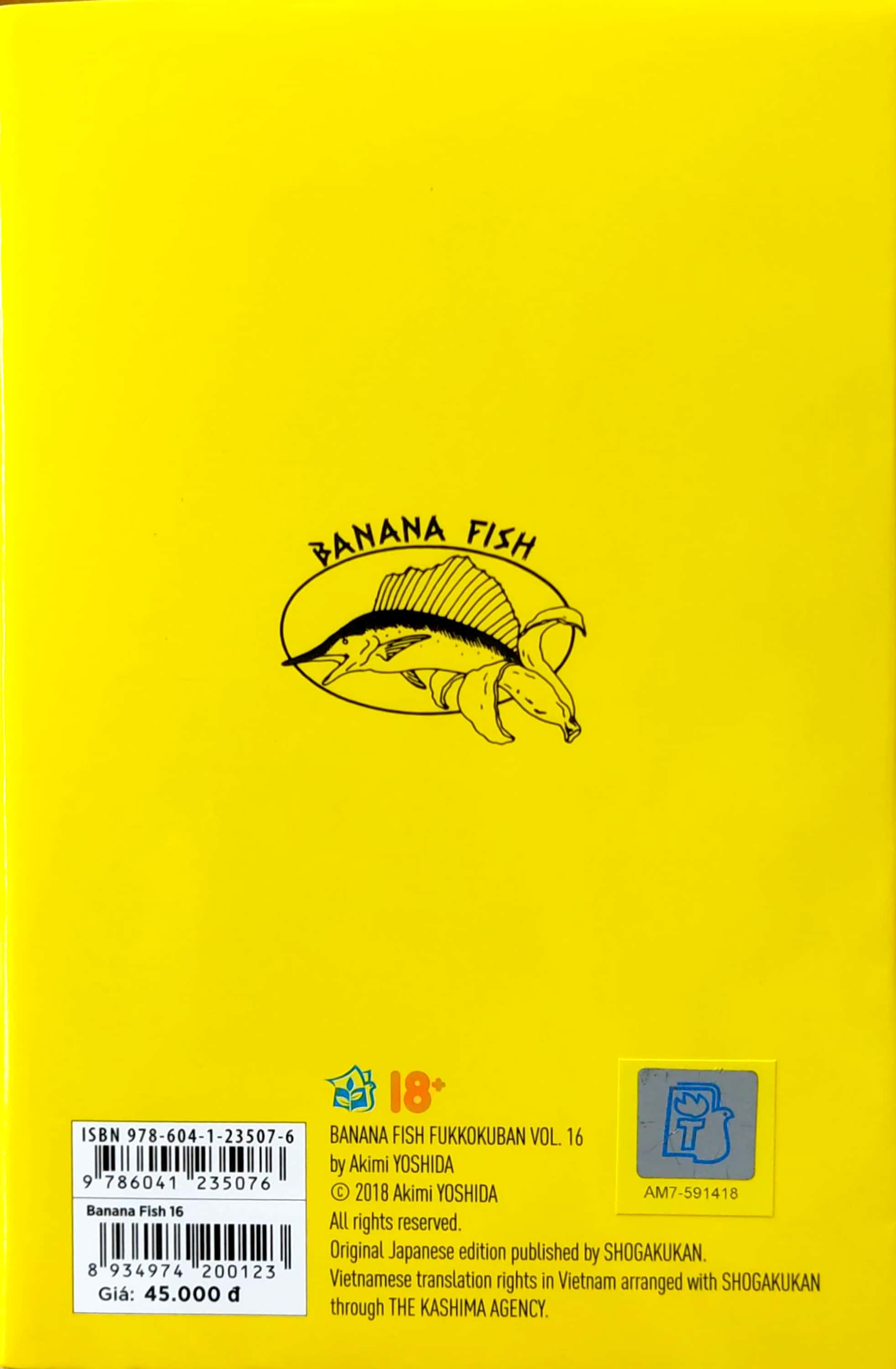 bộ banana fish - tập 16 - tặng kèm postcard giấy