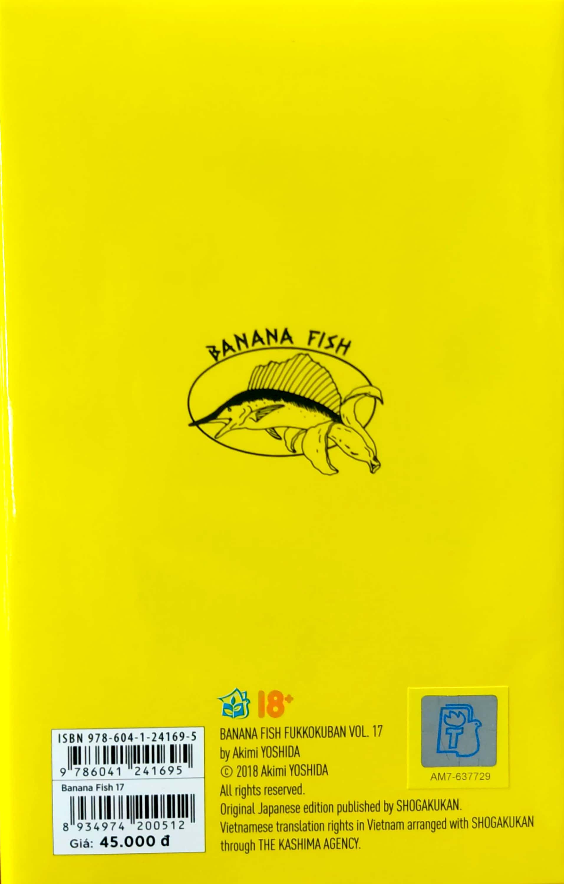 bộ banana fish - tập 17 - tặng kèm postcard giấy