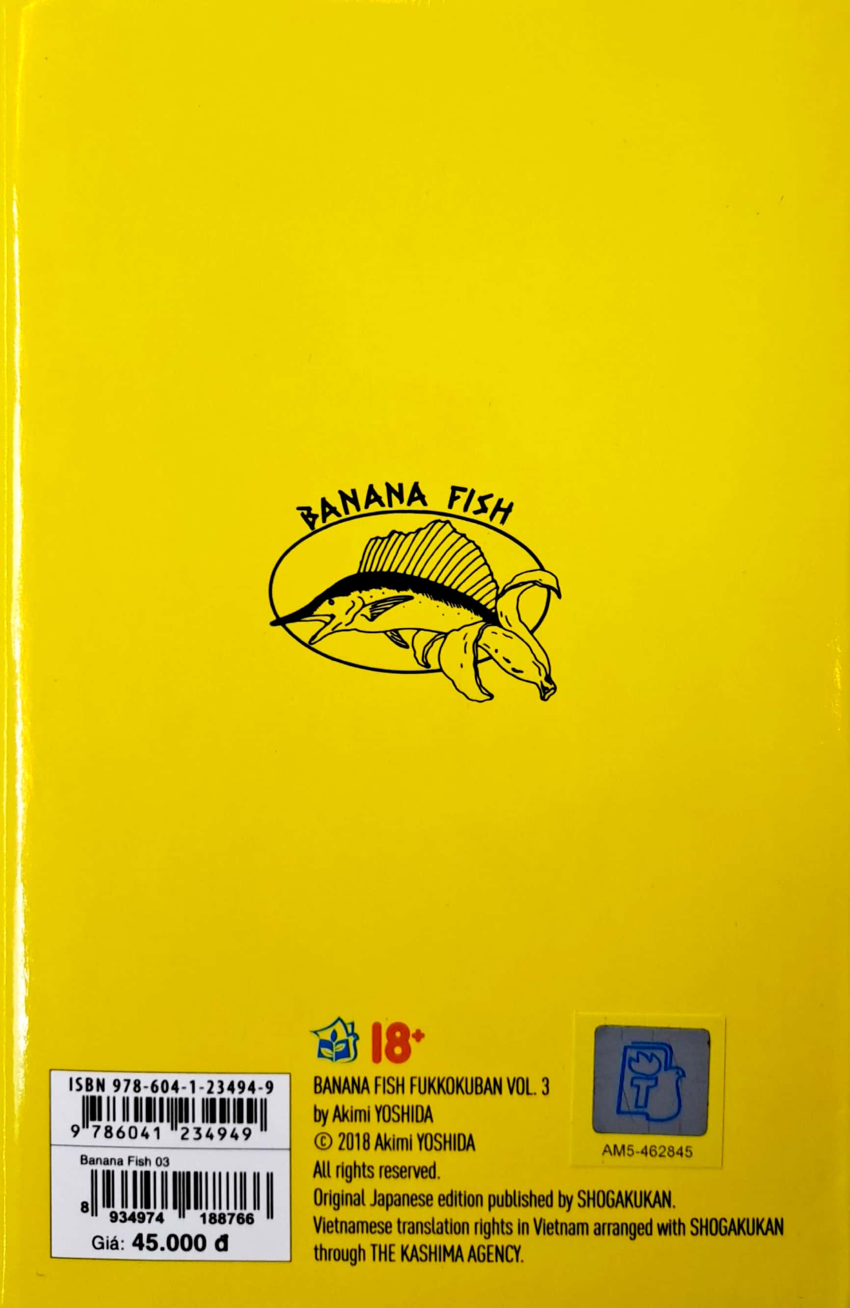 bộ banana fish - tập 3 - tặng kèm postcard giấy