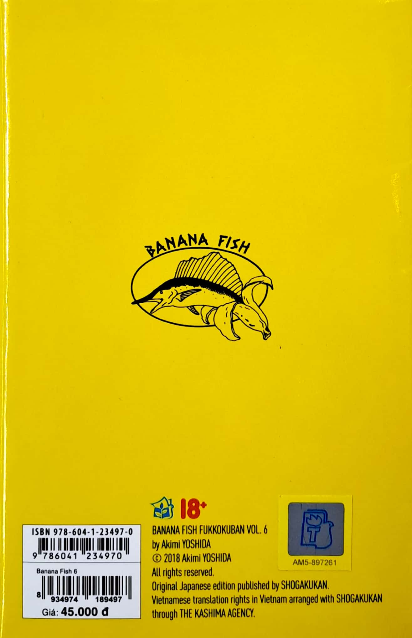 bộ banana fish - tập 6 - tặng kèm postcard giấy
