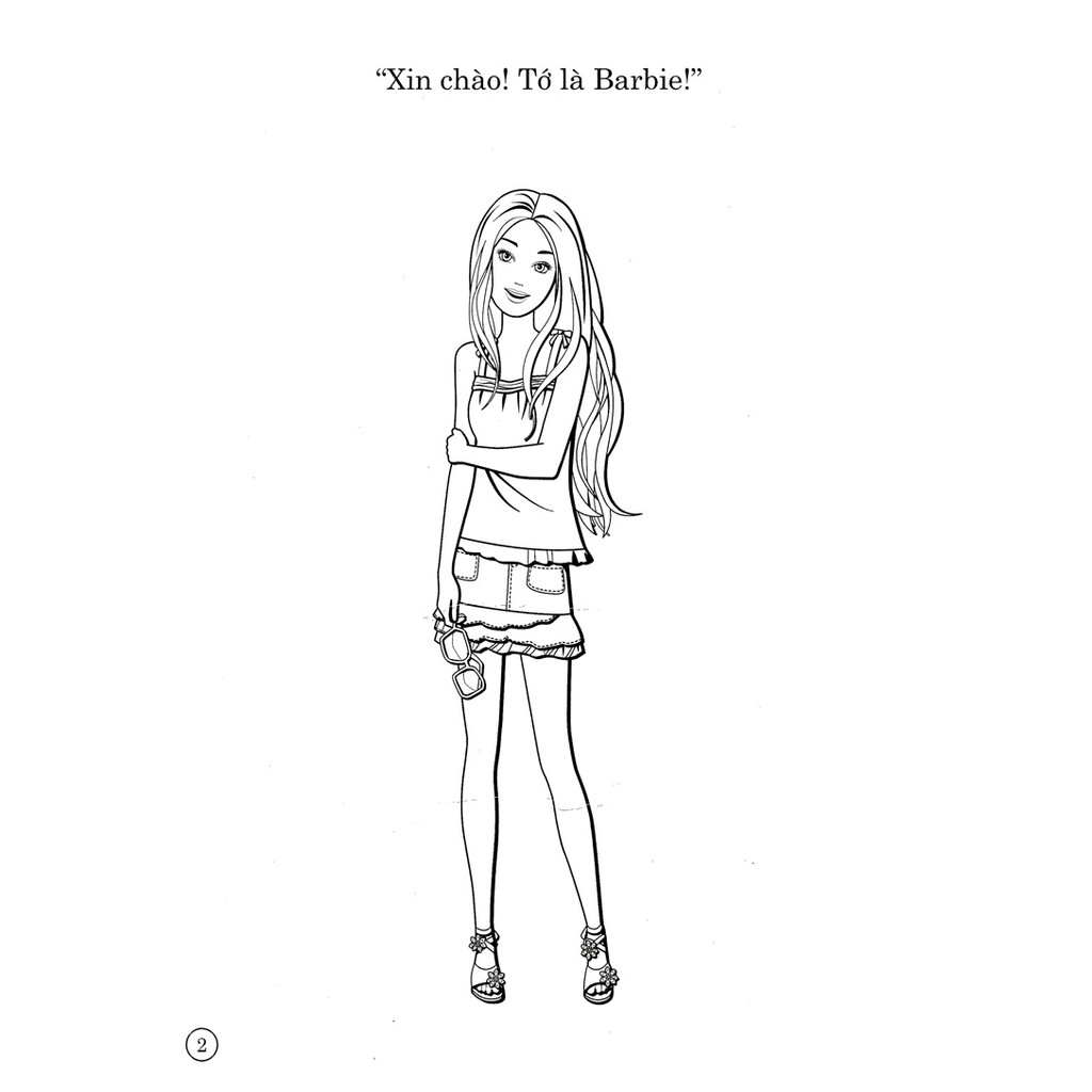 bộ barbie xinh đẹp 1 (tô màu có hình dán)