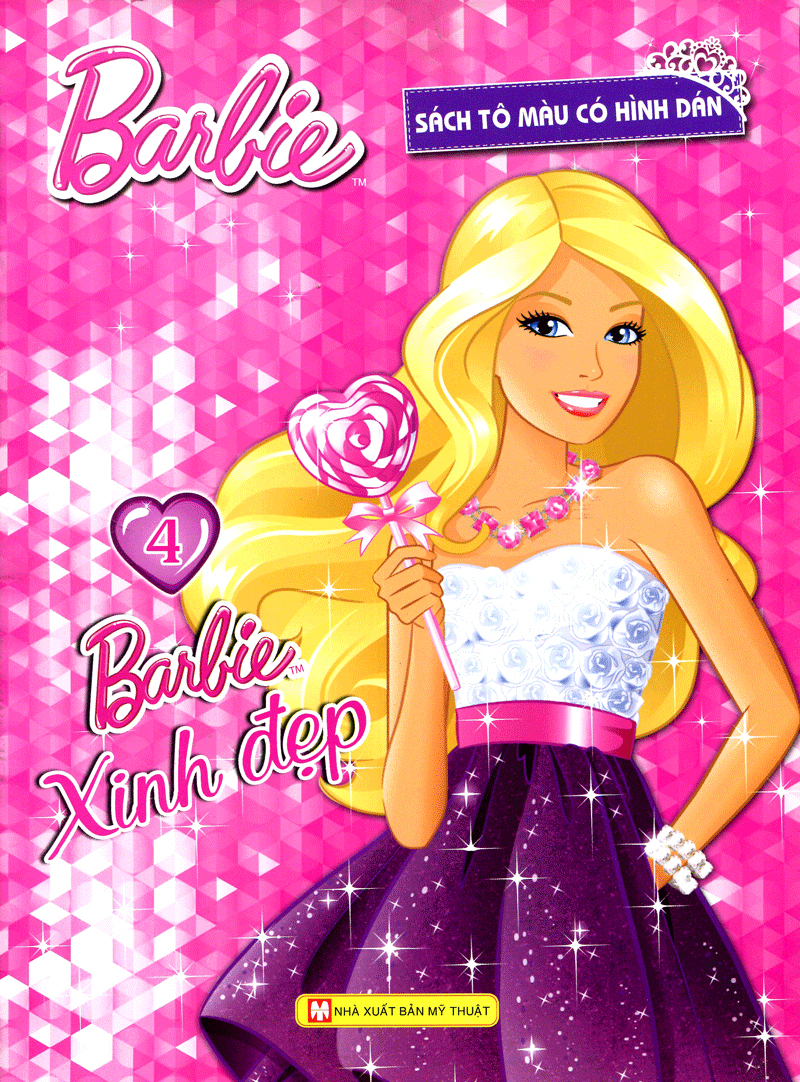 bộ barbie xinh đẹp 4 (tô màu có hình dán)