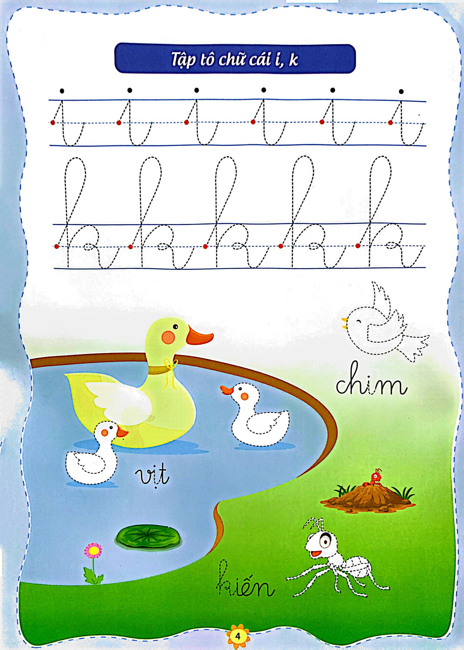 bộ bé chuẩn bị vào lớp 1 - bé làm quen chữ cái - tập 2 (dành cho trẻ từ 4-5 tuổi)