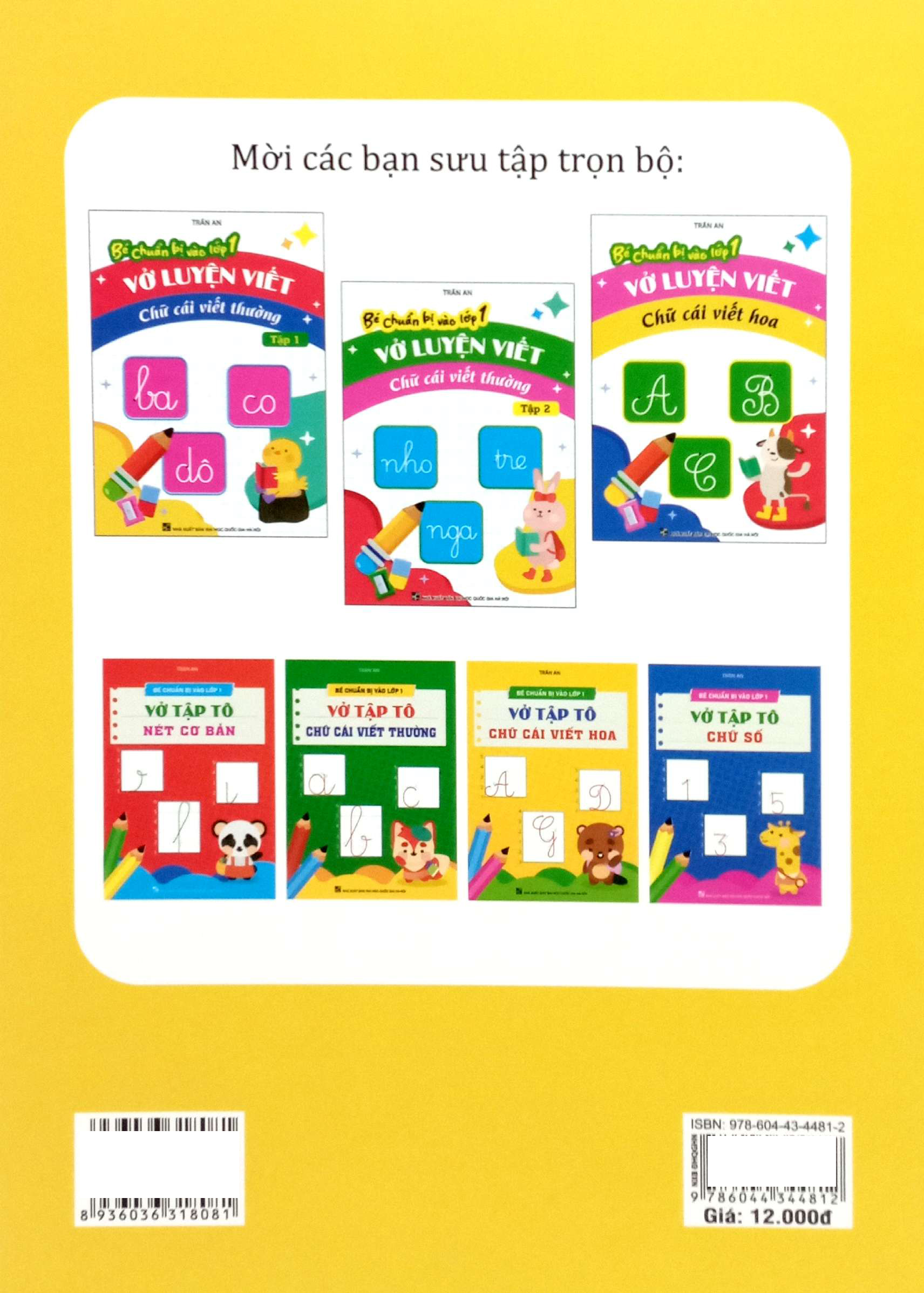 Bo
						
										
										Be Chuan Bi Vao Lop 1 - Vo Luyen Viet Chu Cai Viet Thuong - Tap 1