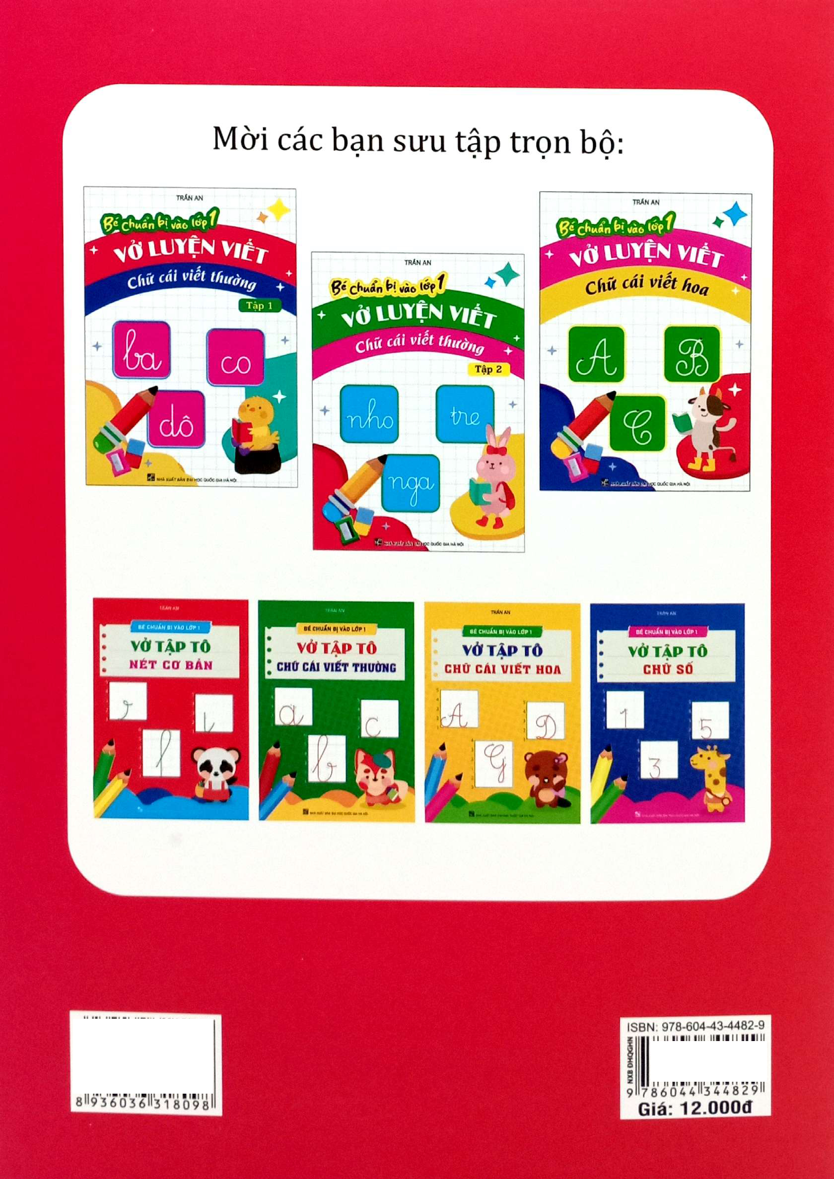 Bo
						
										
										Be Chuan Bi Vao Lop 1 - Vo Luyen Viet Chu Cai Viet Thuong - Tap 2