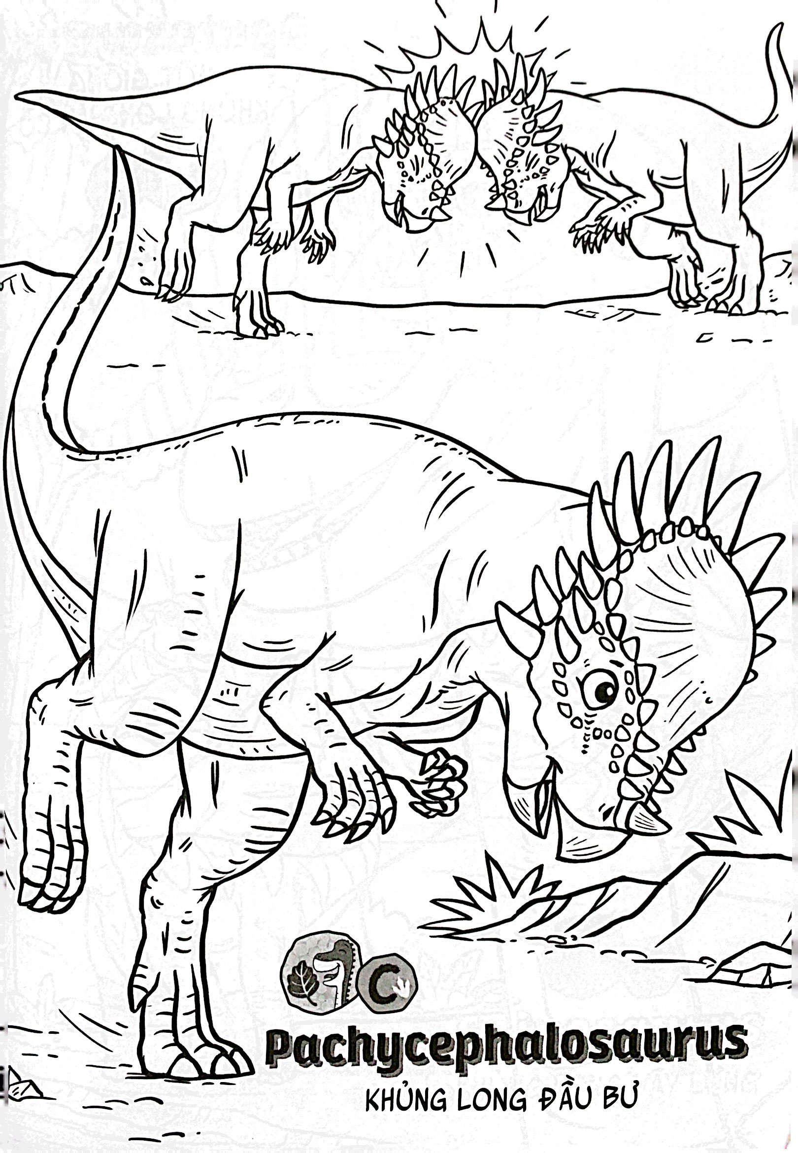 bộ bé học-bé chơi - tô màu vương quốc khủng long 2